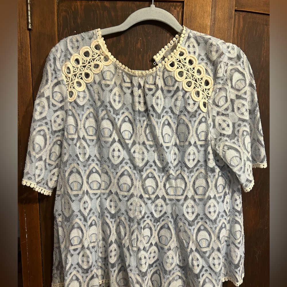 HD in Paris Anthropologie peplum lace top size 12 US large